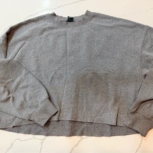 Wild Fable Cropped Gray Crewneck Sweatshirt